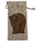 Cabin Large Burlap Gift Bags - Front