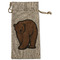 Cabin Large Burlap Gift Bag - Front