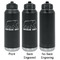 Cabin Laser Engraved Water Bottles - 2 Styles - Front & Back View