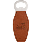 Cabin Leatherette Bottle Opener - Double Sided (Personalized)