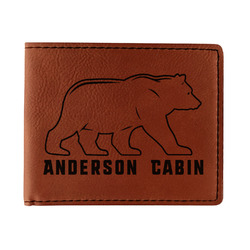 Cabin Leatherette Bifold Wallet - Single Sided (Personalized)
