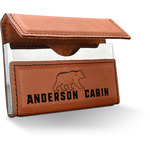 Cabin Leatherette Business Card Holder - Double Sided (Personalized)