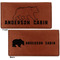 Cabin Leather Checkbook Holder Front and Back
