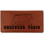 Cabin Leatherette Checkbook Holder (Personalized)