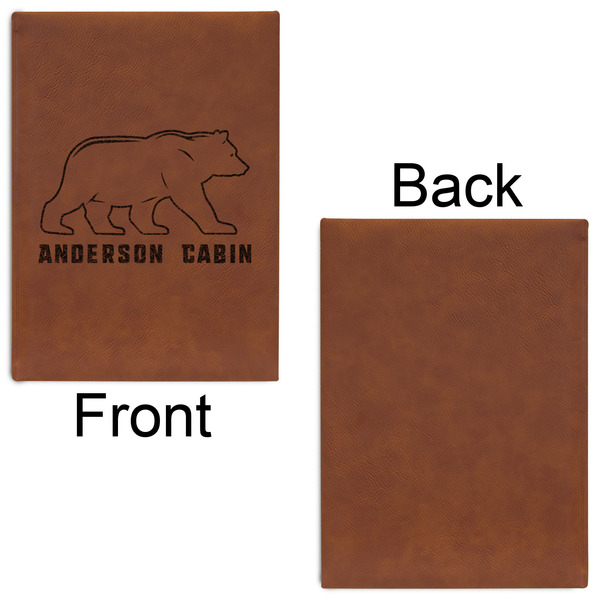Cabin Leatherette Journal - Large - Single Sided - Front & Back View