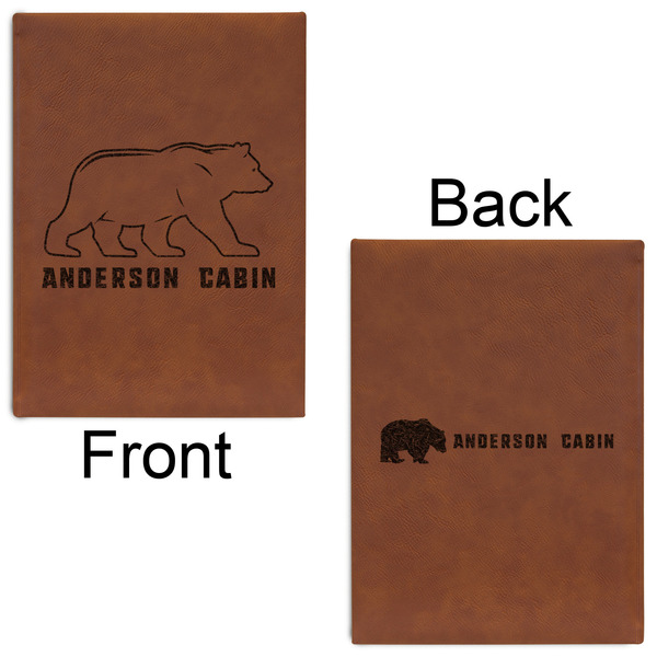 Cabin Leatherette Journals - Large - Double Sided - Front & Back View