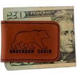 Cabin Leatherette Magnetic Money Clip - Single Sided (Personalized)