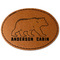 Cabin Faux Leather Iron On Patch - Oval (Personalized)