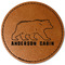 Cabin Faux Leather Iron On Patch - Round (Personalized)