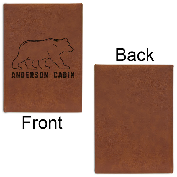 Cabin Leatherette Sketchbooks - Large - Single Sided - Front & Back View