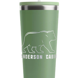 Cabin RTIC Everyday Tumbler with Straw - 28oz - Light Green - Double-Sided (Personalized)