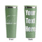 Cabin Light Green RTIC Everyday Tumbler - 28 oz. - Front and Back