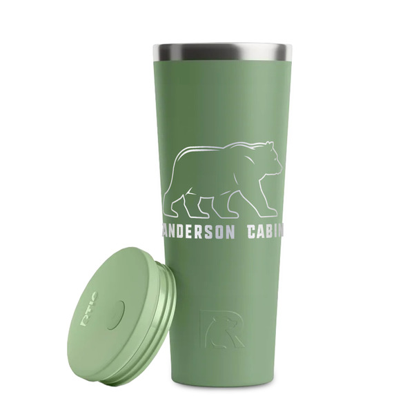 Cabin Light Green RTIC Everyday Tumbler - 28 oz. - Lid Off