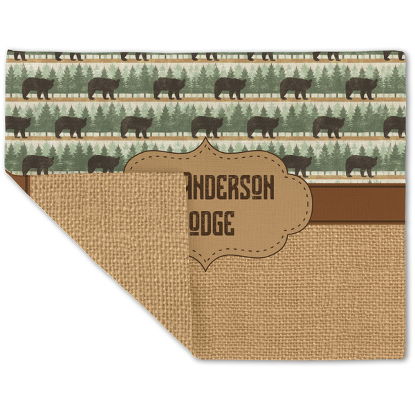 Custom Cabin Double-Sided Linen Placemat - Single w/ Name or Text