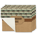 Cabin Single-Sided Linen Placemat - Set of 4 w/ Name or Text