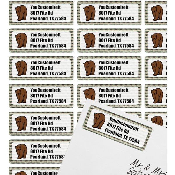 Cabin Mailing Label on Envelope - Multiple Labels