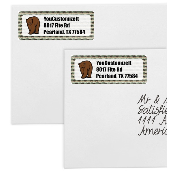 Cabin Mailing Labels - Double Stack Close Up