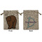 Cabin Medium Burlap Gift Bag - Front & Back (Personalized)