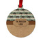 Cabin Metal Ball Ornament - Front