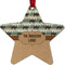 Cabin Metal Star Ornament - Front