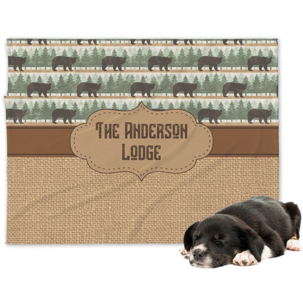 Custom Cabin Dog Blanket - Large (Personalized)