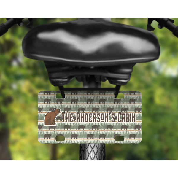Cabin Mini License Plate on Bicycle