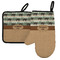 Cabin Left Oven Mitt & Pot Holder Set w/ Name or Text