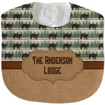 Cabin Velour Baby Bib w/ Name or Text