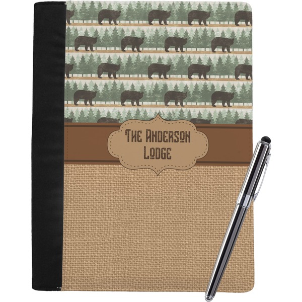 Custom Cabin Notebook Padfolio - Large w/ Name or Text