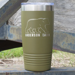 Cabin 20 oz Stainless Steel Tumbler - Olive - Single Sided (Personalized)