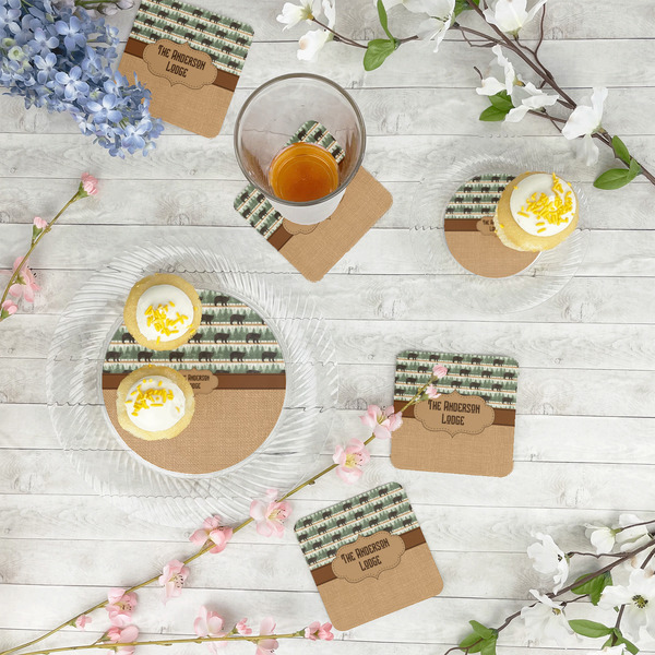 Cabin Paper Coasters - In Context