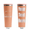 Cabin Peach RTIC Everyday Tumbler - 28 oz. - Front and Back