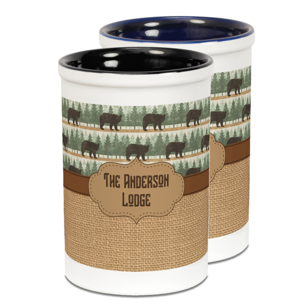 Custom Cabin Ceramic Pencil Holder - Large