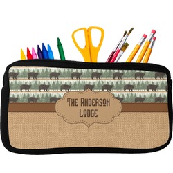 Cabin Neoprene Pencil Case - Small w/ Name or Text