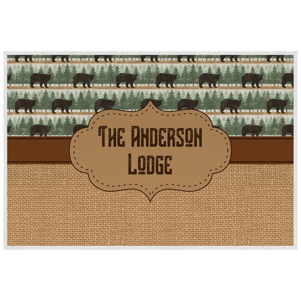 Custom Cabin Laminated Placemat w/ Name or Text