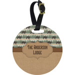 Cabin Plastic Luggage Tag - Round (Personalized)