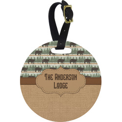 Cabin Plastic Luggage Tag - Round (Personalized)