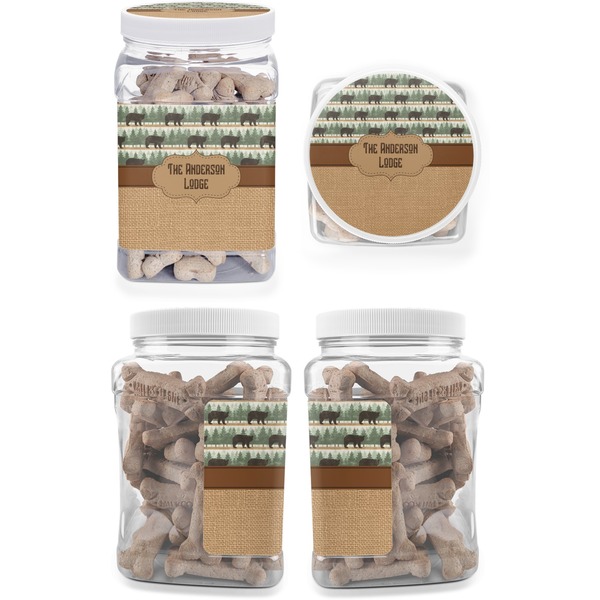 Cabin Pet Treat Jar - Multiple Angles