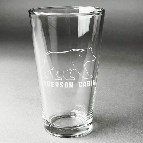 Custom Cabin Pint Glass - Engraved (Single) (Personalized)