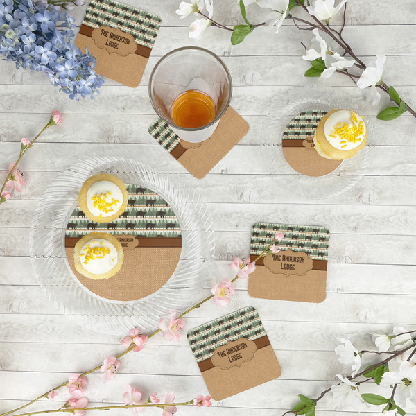 Cabin Plastic Party Appetizer & Dessert Plates - In Context