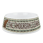 Cabin Plastic Dog Bowl - Medium (Personalized)