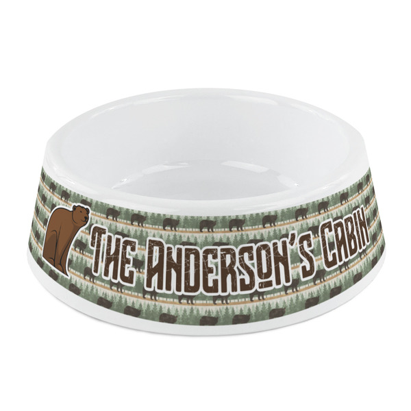 Custom Cabin Plastic Dog Bowl - Small (Personalized)