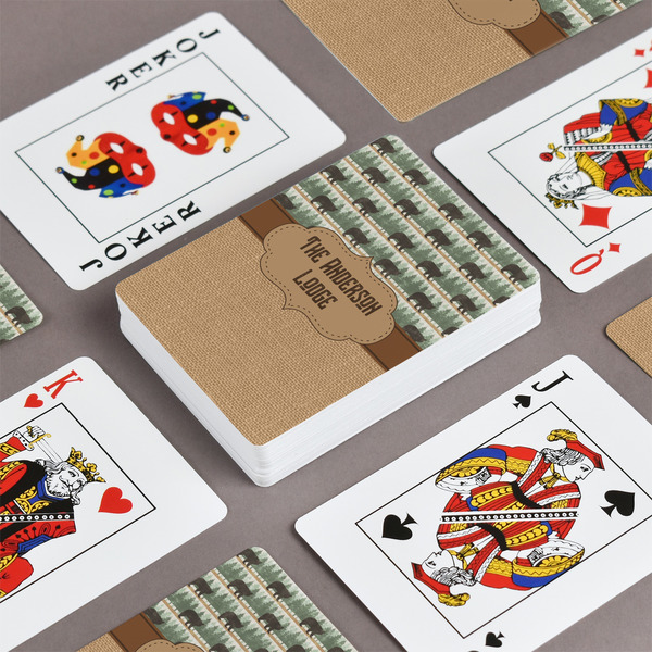Cabin Playing Cards - Front & Back View