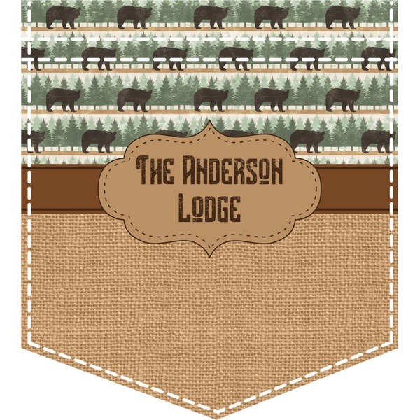 Custom Cabin Iron On Faux Pocket (Personalized)