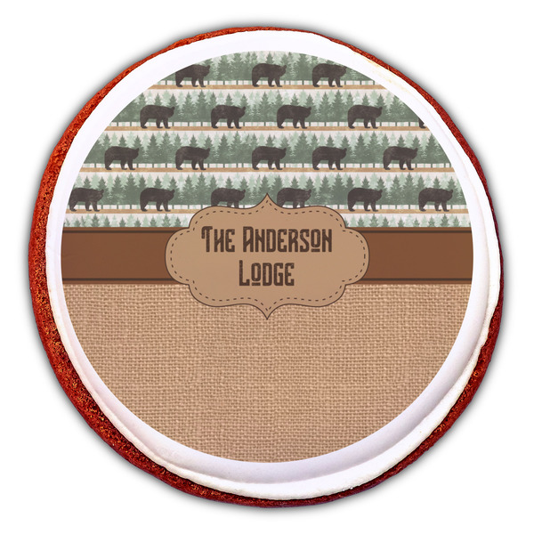Cabin Printed Icing Circle - Large - On Cookie