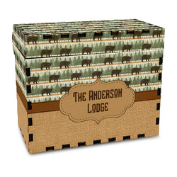 Cabin Wood Recipe Box - Full Color Print (Personalized)
