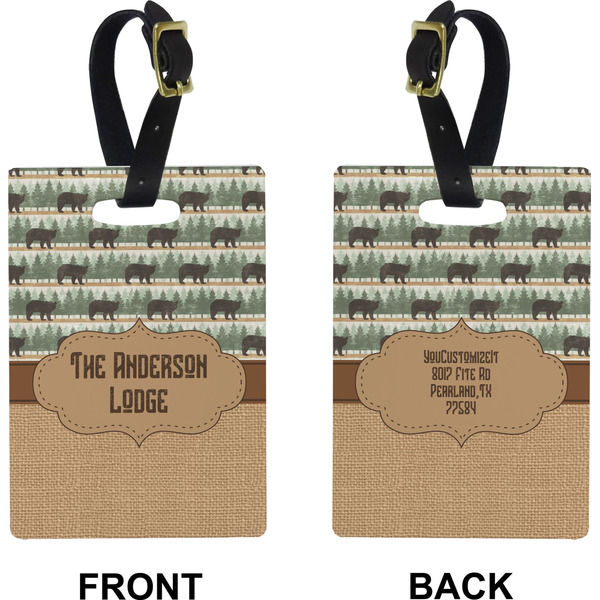 Cabin Rectangle Luggage Tag (Front + Back)