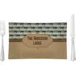 Cabin Rectangular Glass Lunch / Dinner Plate - Single or Set (Personalized)