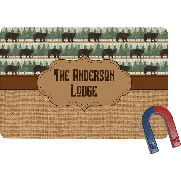 Custom Cabin Rectangular Fridge Magnet (Personalized)