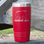 Cabin 20 oz Stainless Steel Tumbler - Red - Single Sided (Personalized)